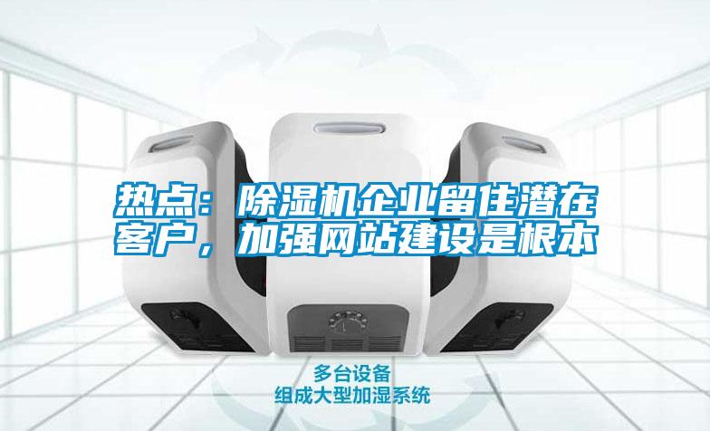 熱點：除濕機企業留住潛在客戶，加強網站建設是根本