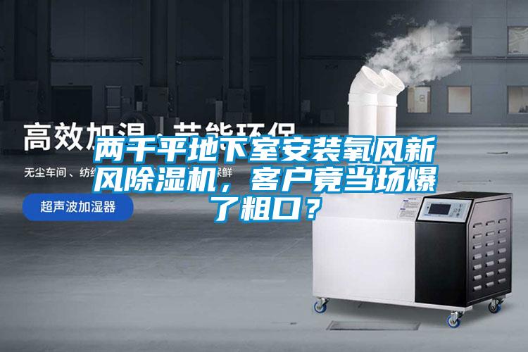 兩千平地下室安裝氧風新風除濕機，客戶竟當場爆了粗口？